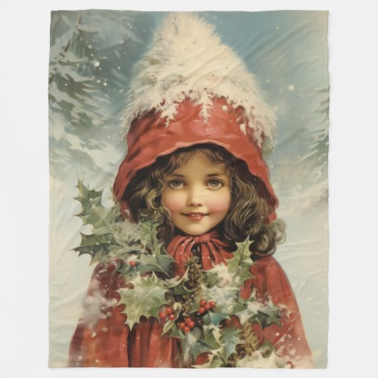 Mattierte Rahmen Weihnachtsblanken Fleecedecke (Vorderseite)