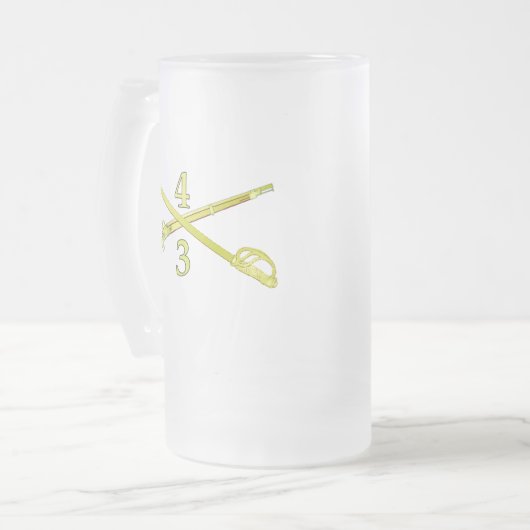 Mattierte Räuber-Tasse Mattglas Bierglas (Vorderseite Links)