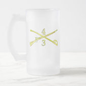 Mattierte Räuber-Tasse Mattglas Bierglas (Links)