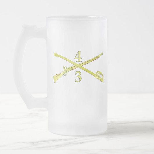 Mattierte Räuber-Tasse Mattglas Bierglas (Links)