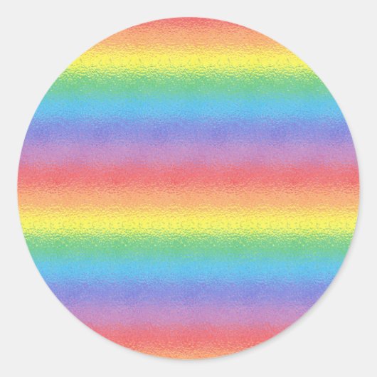 Mattierte Regenbogenkleber Runder Aufkleber (Vorderseite)