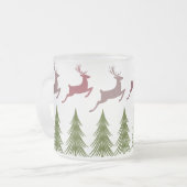 Mattierte Rentier und Pine Tree Weihnachtsfeier Ta Mattglastasse (Vorderseite Links)
