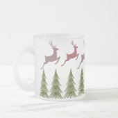 Mattierte Rentier und Pine Tree Weihnachtsfeier Ta Mattglastasse (Links)