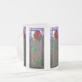 Mattierte Rosen-Tasse Mattglastasse (Vorderseite Links)