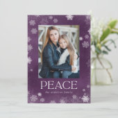 Mattierte Ruhe Lila Aquarellbahn Feiertagskarte (Stehend Vorderseite)