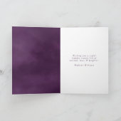 Mattierte Ruhe Lila Aquarellbahn Feiertagskarte (Innenseite)