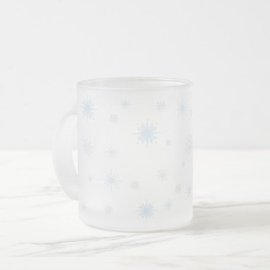 Mattierte Schneeflocke-Tasse Mattglastasse (Vorderseite Links)