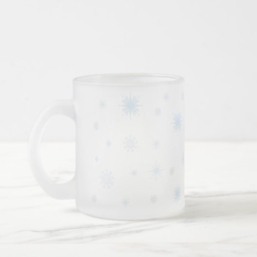 Mattierte Schneeflocke-Tasse Mattglastasse (Links)
