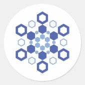 Mattierte Symmetrie Runder Aufkleber (Vorderseite)