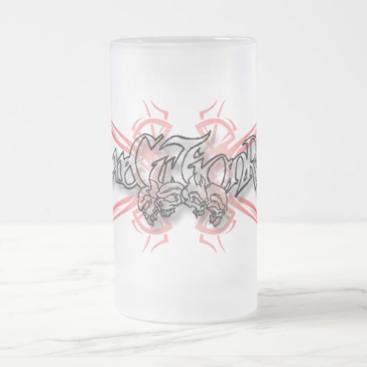 - mattierte Tasse 001 x - Stammes- Schädel (Mittel)