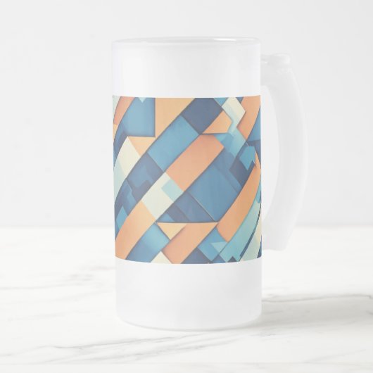 Mattierte Tasse 16 oz - Minimalistisch geometrisch (VorderseiteRechts)