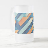 Mattierte Tasse 16 oz - Minimalistisch geometrisch (Vorderseite Links)