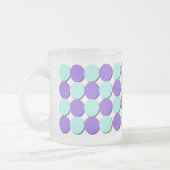 Mattierte Tasse Aqua & Blue Polka Dots (Links)