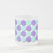 Mattierte Tasse Aqua & Blue Polka Dots (Mittel)