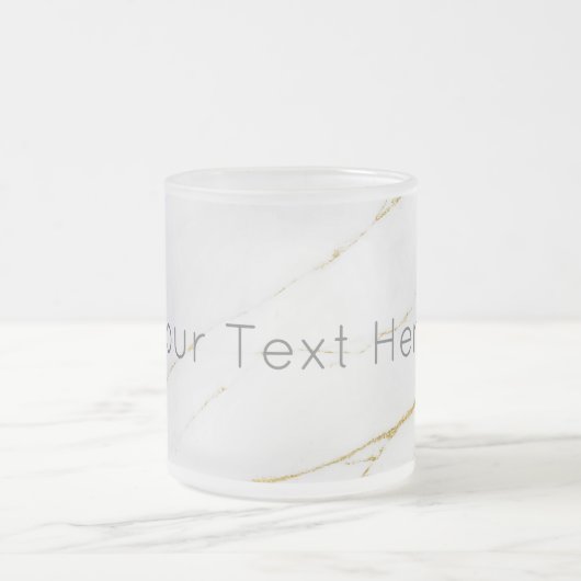 Mattierte Tasse aus Edelgold-Marmor (Mittel)