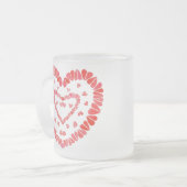 MATTIERTE Tasse aus Glas (Vorderseite Links)