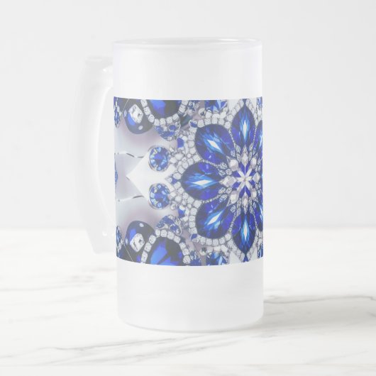 Mattierte Tasse aus Glas (Vorderseite Links)