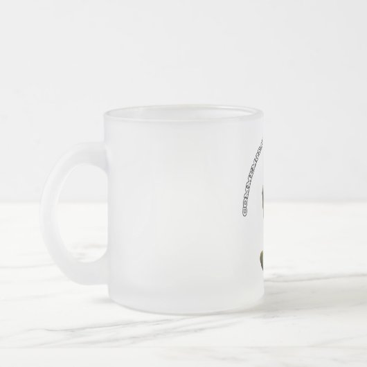 Mattierte Tasse aus Glas, 10 oz (Links)
