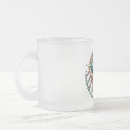 Mattierte Tasse aus Glas, 10 oz (Links)