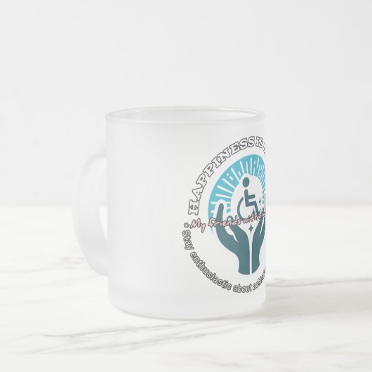 Mattierte Tasse aus Glas, 10 oz (Vorderseite Links)