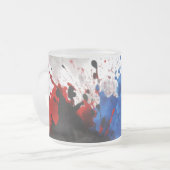 Mattierte Tasse aus Glas - 10 oz mit Abstrakter Fa (Vorderseite Links)
