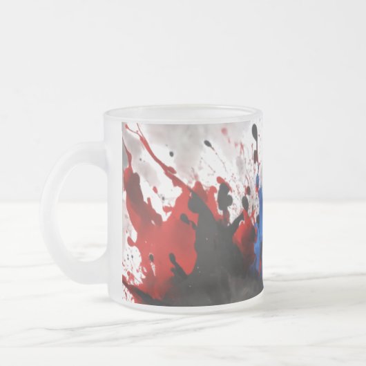 Mattierte Tasse aus Glas - 10 oz mit Abstrakter Fa (Links)