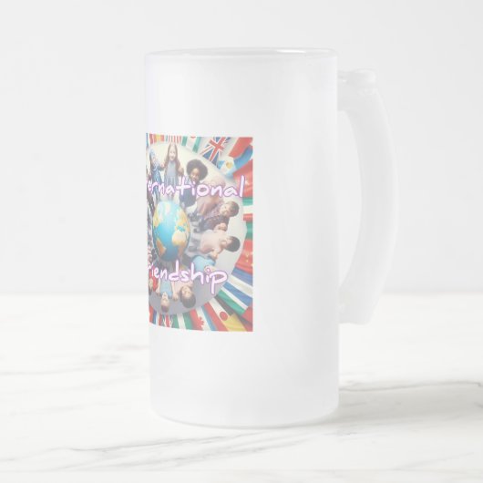 Mattierte Tasse aus Glas, 16 oz (VorderseiteRechts)