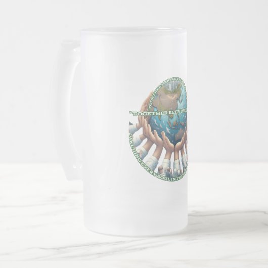 Mattierte Tasse aus Glas, 16 oz (Vorderseite Links)