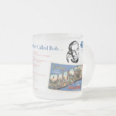 Mattierte Tasse aus Glas: Alice ruft Bob (VorderseiteRechts)