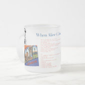 Mattierte Tasse aus Glas: Alice ruft Bob (Vorderseite Links)