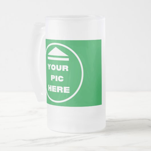 Mattierte Tasse aus Glas - Bild 16 oz hinzufügen (Vorderseite Links)