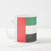 Mattierte Tasse aus Glas - Flagge der VAE (Links)