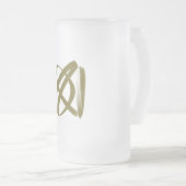 Mattierte Tasse aus Glas mit Abstraktem Swirl-Desi (VorderseiteRechts)