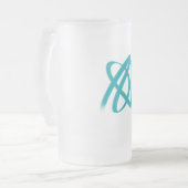 Mattierte Tasse aus Glas mit Abstraktem Swirl-Desi (Vorderseite Links)
