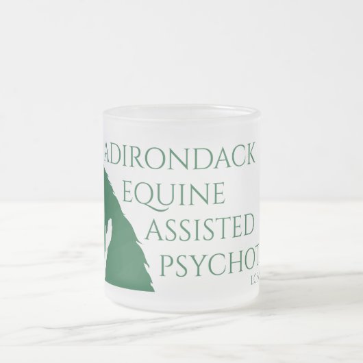 Mattierte Tasse aus Glas mit Adirondack EAP-Logo (Mittel)