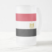 Mattierte Tasse aus Glas mit ägyptischer Flagge (VorderseiteRechts)