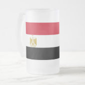 Mattierte Tasse aus Glas mit ägyptischer Flagge (Vorderseite Links)