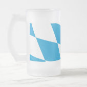 Mattierte Tasse aus Glas mit bayerischer Flagge (Links)