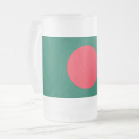 Mattierte Tasse aus Glas mit der Flagge Bangladesc
