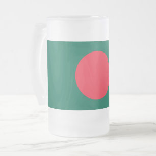 Mattierte Tasse aus Glas mit der Flagge Bangladesc