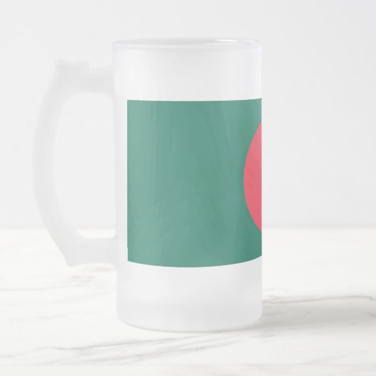 Mattierte Tasse aus Glas mit der Flagge Bangladesc (Links)