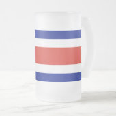 Mattierte Tasse aus Glas mit der Flagge Costa Rica (VorderseiteRechts)