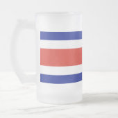 Mattierte Tasse aus Glas mit der Flagge Costa Rica (Links)