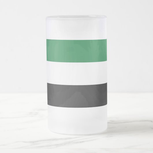 Mattierte Tasse aus Glas mit der Flagge der VAE (Mittel)