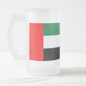 Mattierte Tasse aus Glas mit der Flagge der VAE (Links)