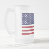 Mattierte Tasse aus Glas mit der Flagge der Verein (Links)