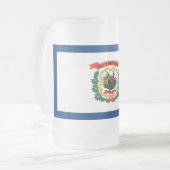 Mattierte Tasse aus Glas mit der Flagge des Staat  (Vorderseite Links)