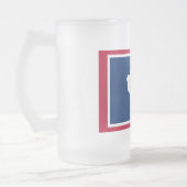 Mattierte Tasse aus Glas mit der Flagge des Wyomin (Links)