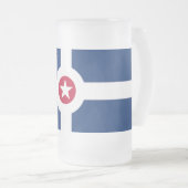 Mattierte Tasse aus Glas mit der Flagge Indianapol (VorderseiteRechts)