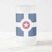 Mattierte Tasse aus Glas mit der Flagge Indianapol (Mittel)